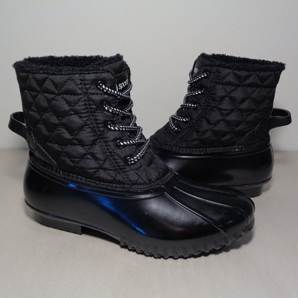Sporto Size 10 M / ANDIE / Black / Lined / Duck Boots / New Women's Shoes - Picture 1 of 16